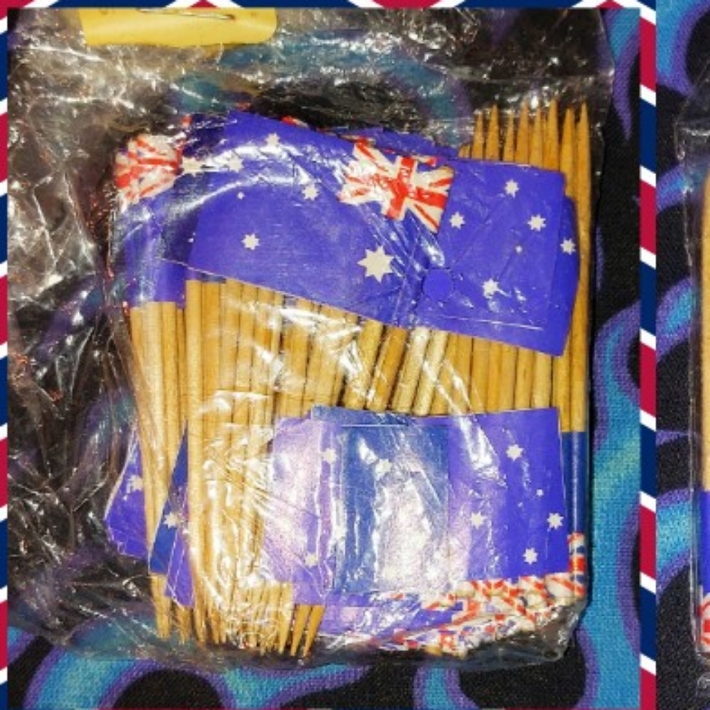Unbranded 50+ Pack of Australia Flag Toothpicks